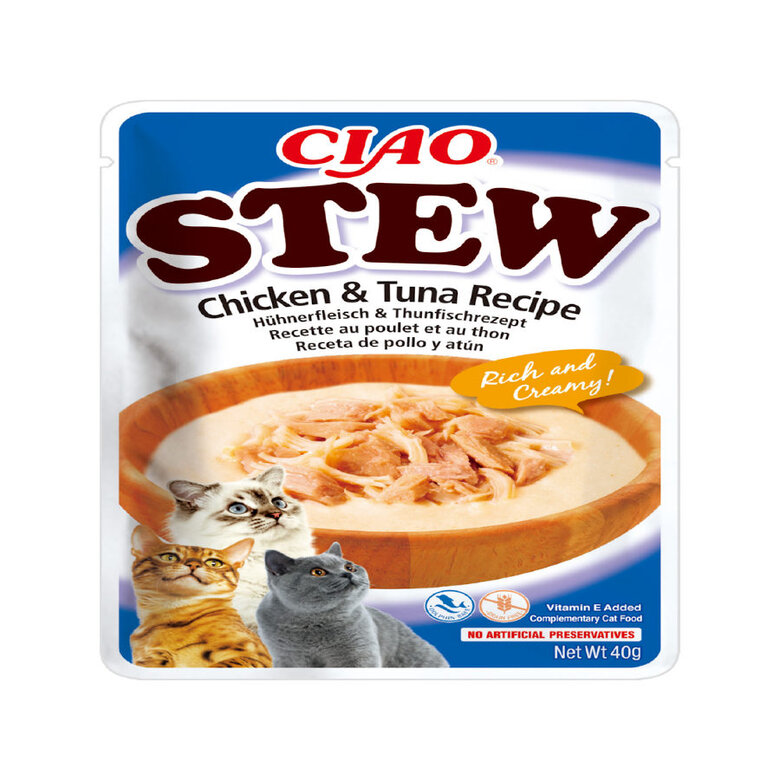 Churu Stew Estufado de Frango e Atum saquetas para gatos – Multipack 12, , large image number null